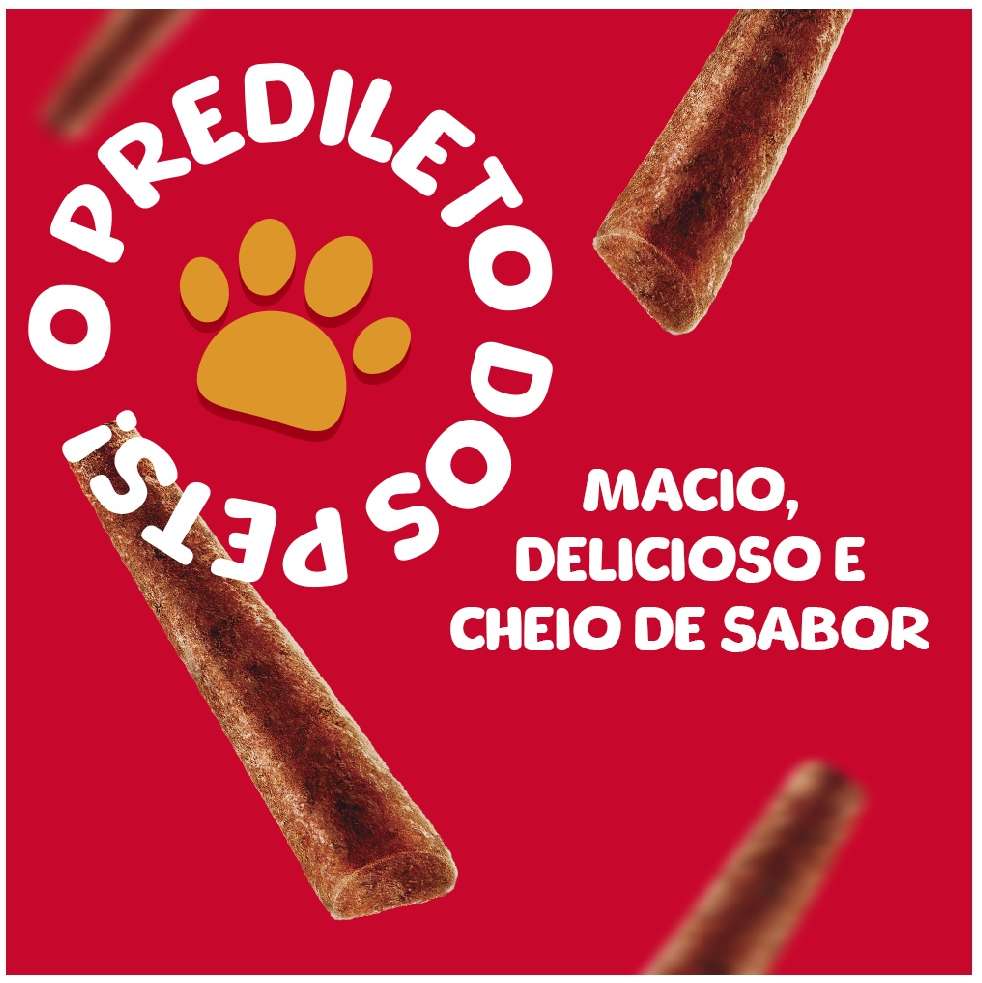 Bifinho Petiscão para Cães Adultos Porte Médio e Grande Sabor Carne - 60g