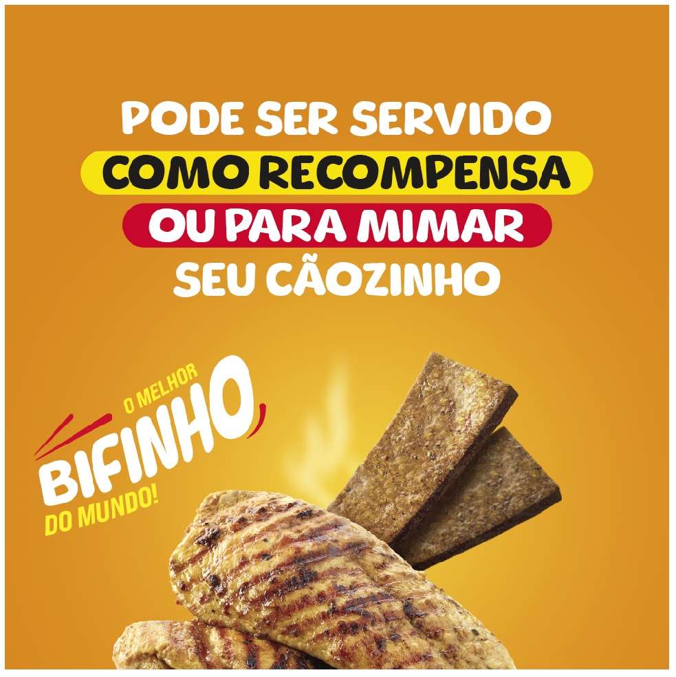 Bifinho Mastigável Petiscão para Cães Adultos Sabor Frango - 500g