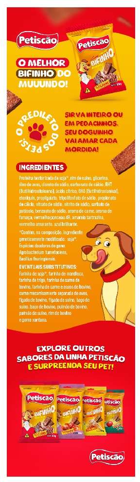 Bifinho Petiscão para Cães Sabor Carne - 1Kg