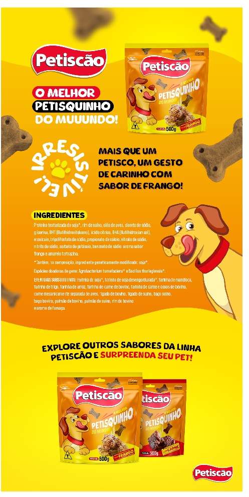 Bifinho Petiscão para Cães Adultos Sabor Frango - 500g