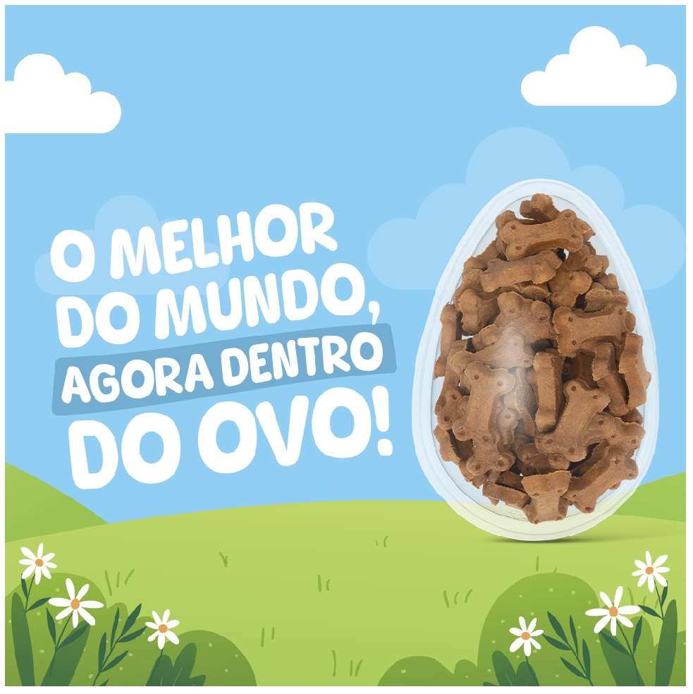 Ovo de Páscoa Petiscão para Cães Sabor Carne - 200 g
