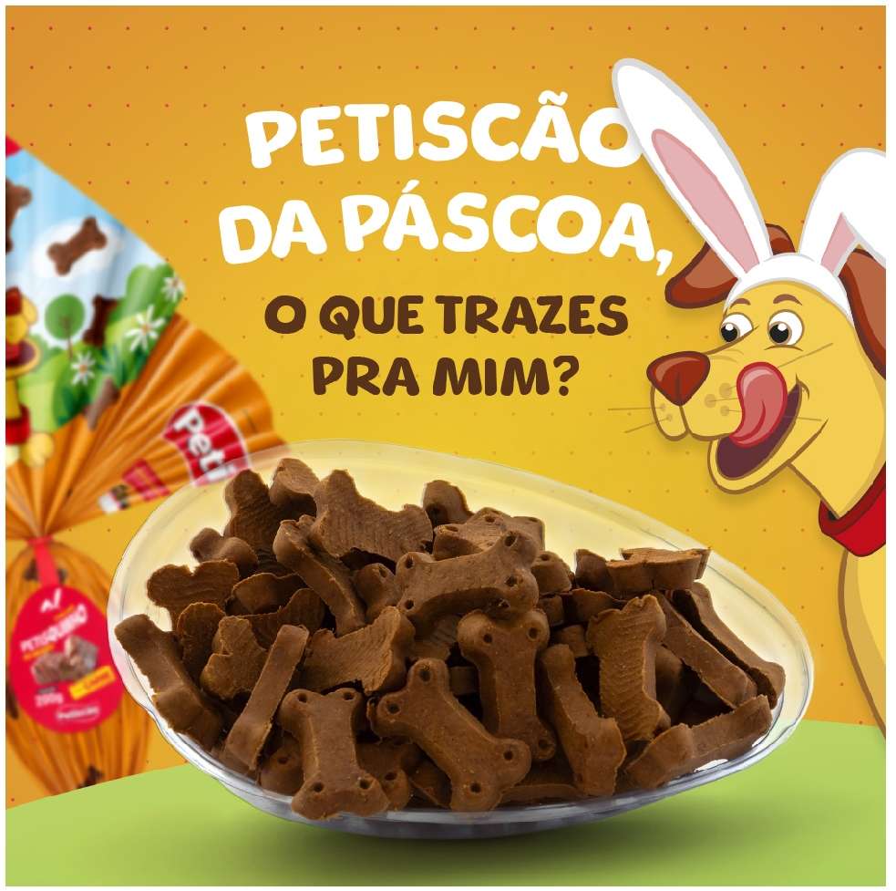 Ovo de Páscoa Petiscão para Cães Sabor Carne - 200 g