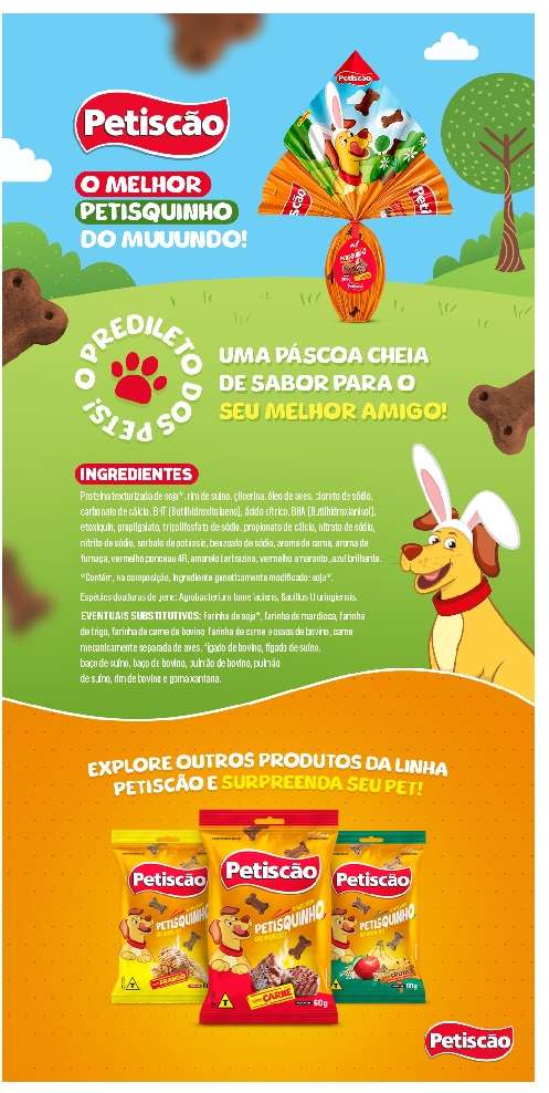 Ovo de Páscoa Petiscão para Cães Sabor Carne - 200 g