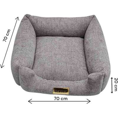 Cama Luppet Quadrada Cinza Helsink