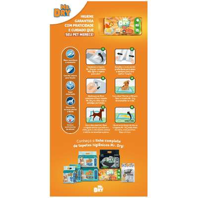 Tapete Higiênico Mr Dry Big 80x60 para Cães