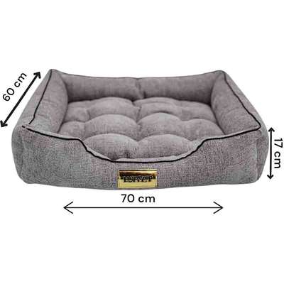 Cama Luppet Retangular Cinza Helsink