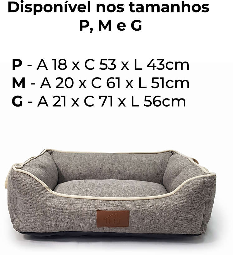 Cama Fábrica Pet Balbeck Cinza - Tam. M