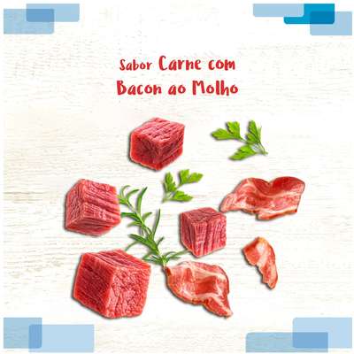 Ração Úmida Fórmula Natural Receitas Caseiras Carne com Bacon ao Molho para Gatos