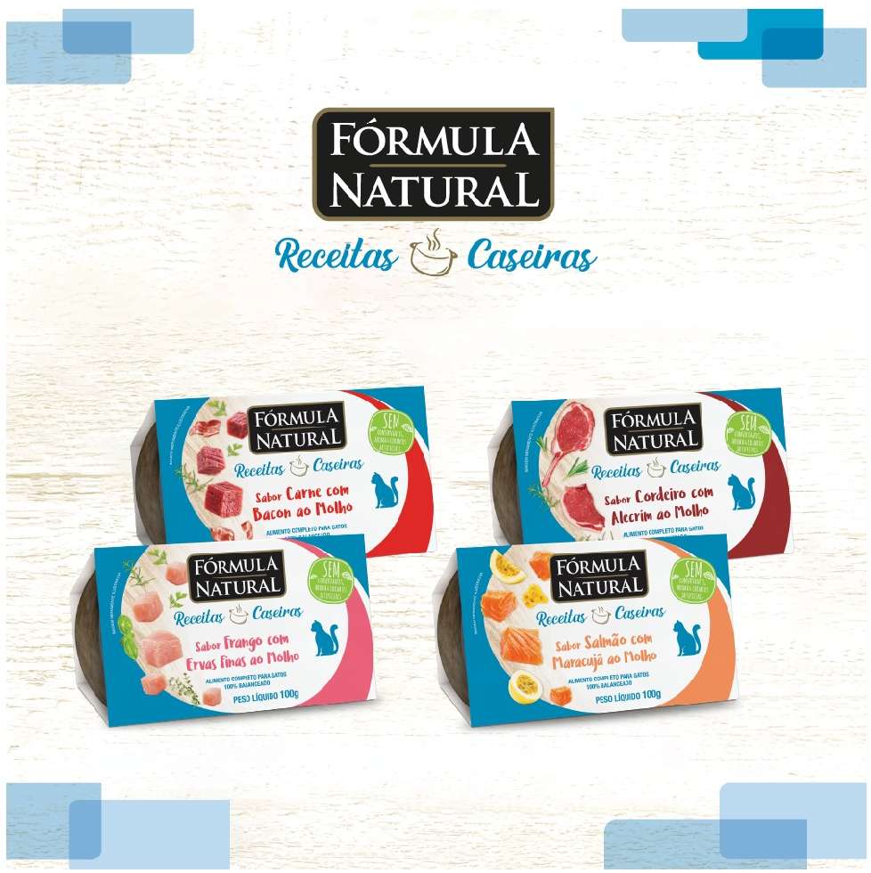 Ração Úmida Fórmula Natural Receitas Caseiras Salmão com Maracujá ao Molho para Gatos - 100 g
