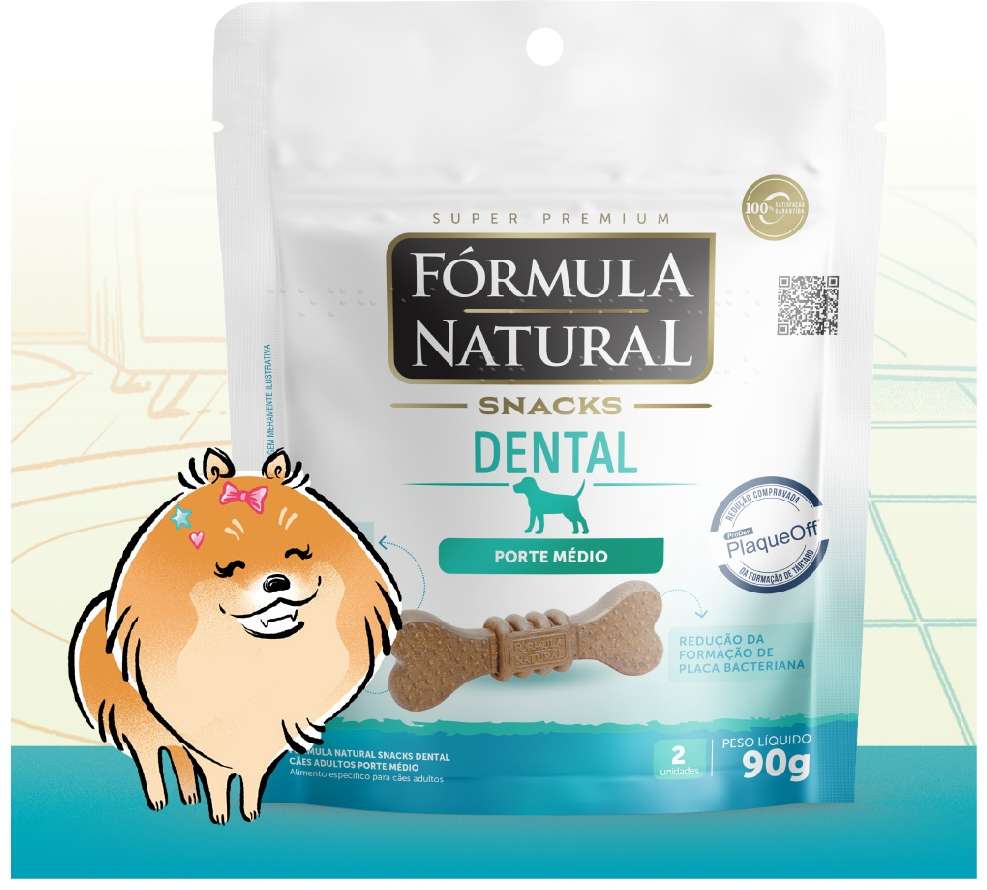 Snack Formula Natural Dental para Cães Porte Médio - 90 g