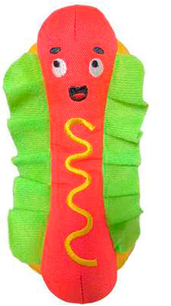 Brinquedo Pelúcia V-Pet Hotdog Sustentável para Cães - Tam. Único