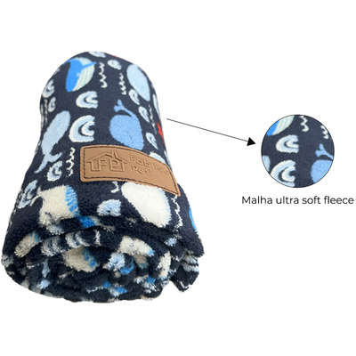 Cobertor Fábrica Pet Ultra Soft Whale
