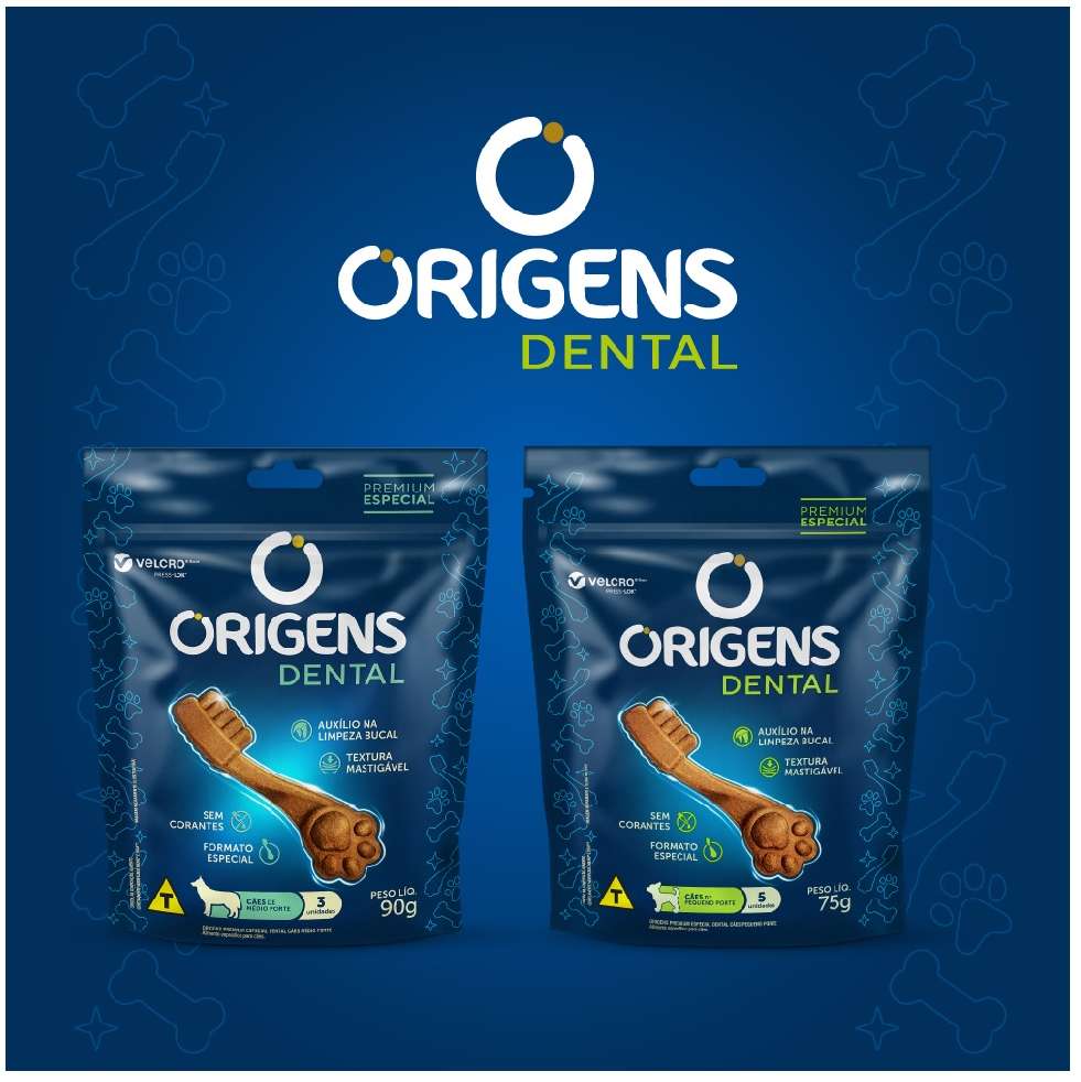 Petisco Origens para Cães Adultos Porte Médio Dental - 90 g