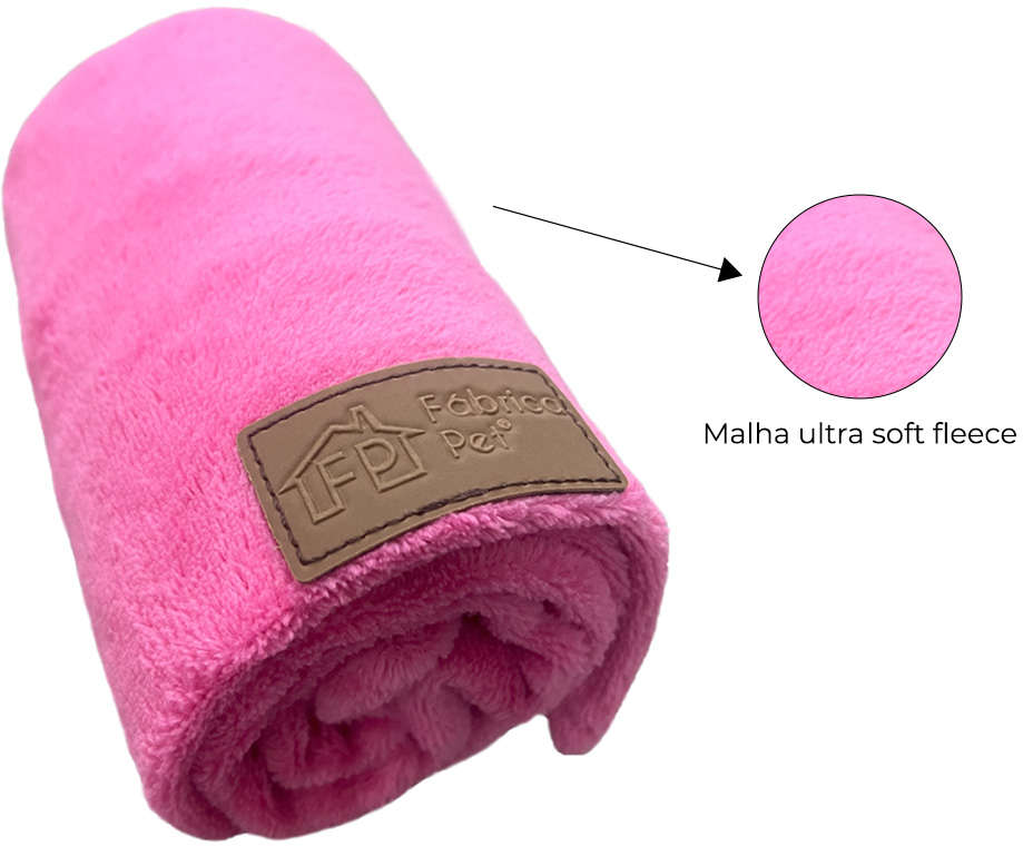 Cobertor Fábrica Pet Ultra Soft Liso Pink - Tam. Único