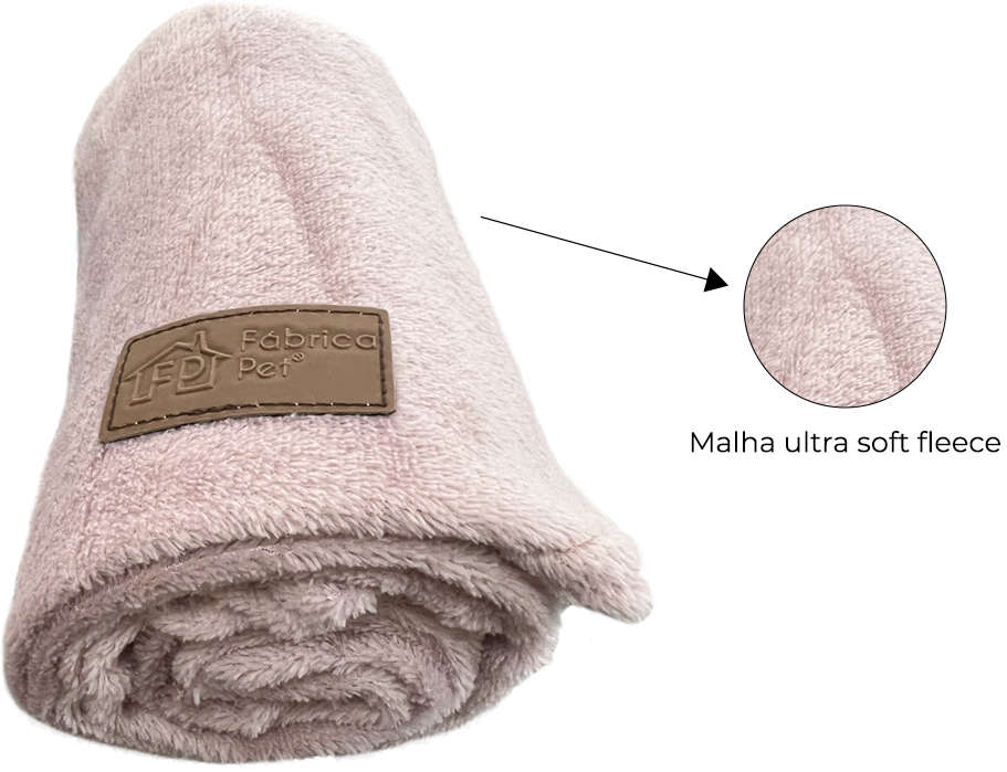Cobertor Fábrica Pet Ultra Soft Liso Rose - Tam. Único