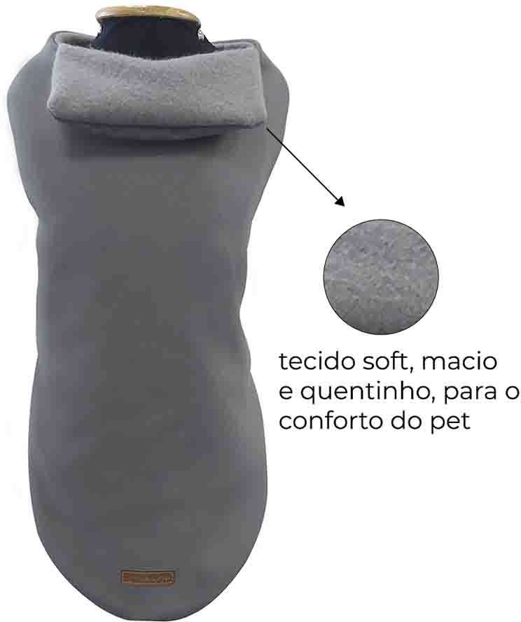 Capa Alfaiataria Fábrica Pet Lisa Cinza - Tam. GG