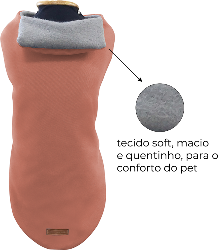 Capa Alfaiataria Fábrica Pet Lisa Rose - Tam. M