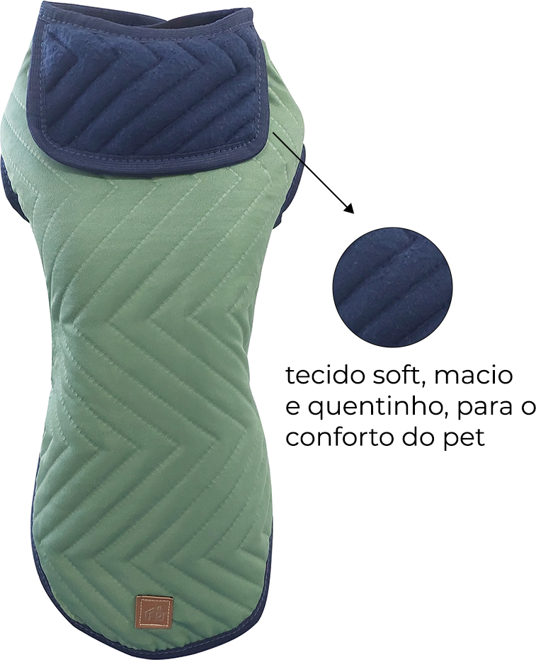 Capa Fábrica Pet Dupla Face Verde - Tam. PP