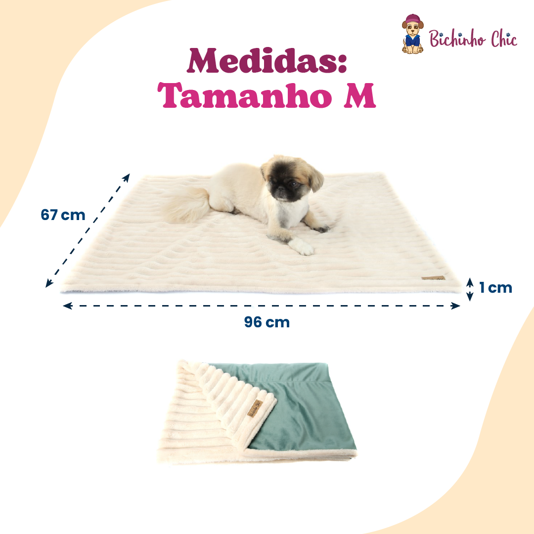 Cobertor Bichinho Chic Roma Bege - Tam. M