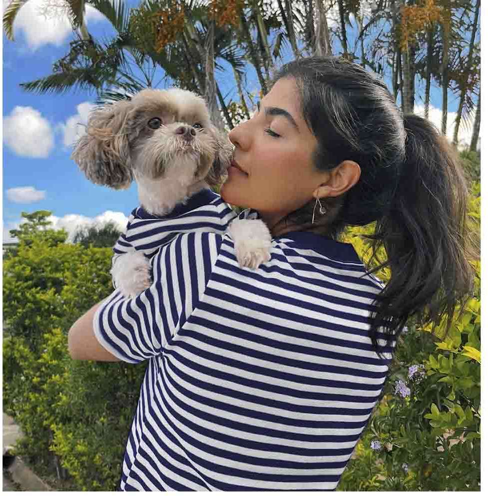 Blusa Listra com Manga Fábrica Pet Marinho - Tam. GG