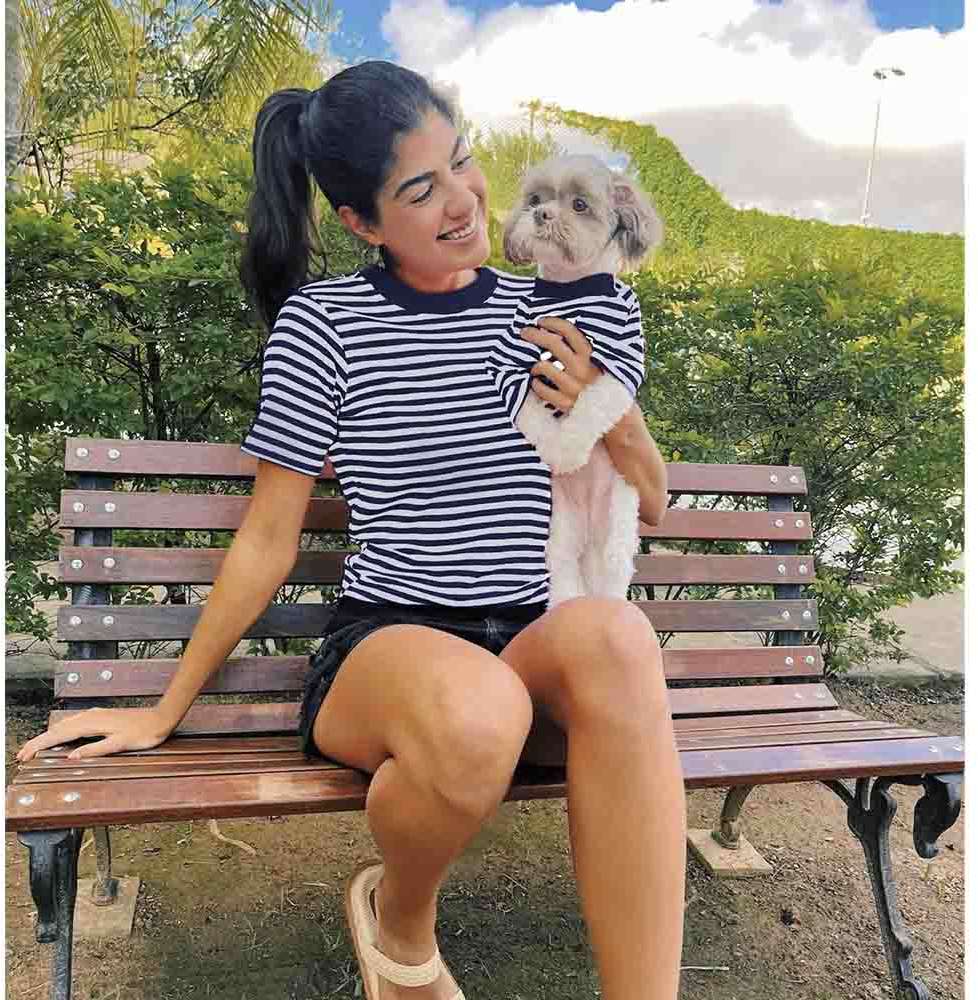 Blusa Listra com Manga Fábrica Pet Marinho - Tam. GG