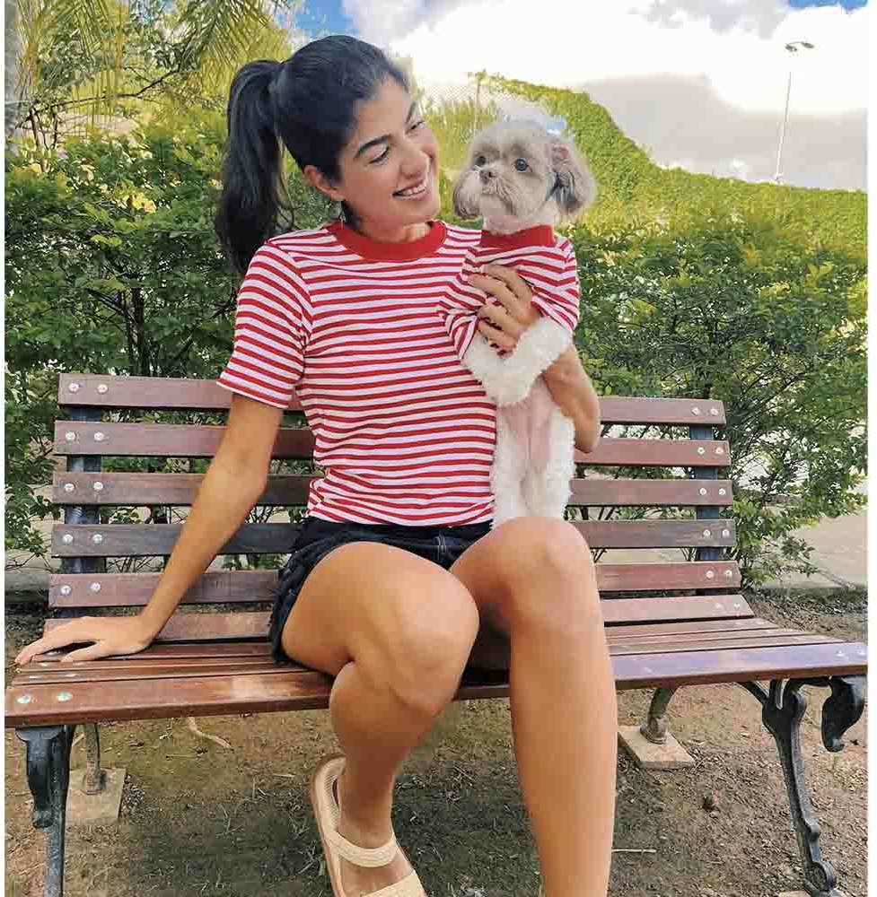 Blusa Listra com Manga Fábrica Pet Vermelha - Tam. G