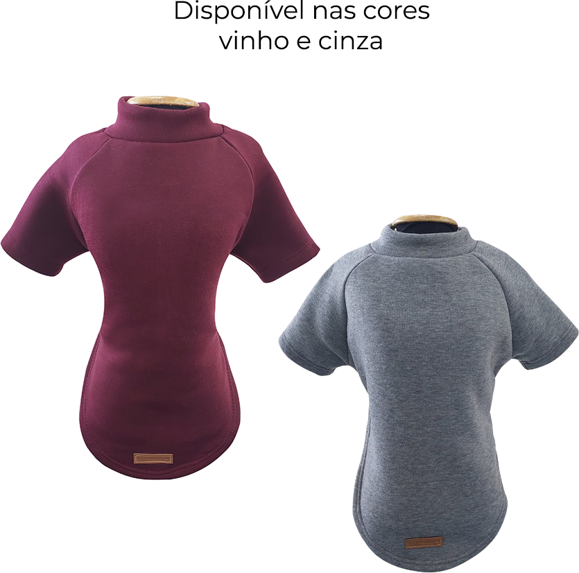 Blusa Moletom com Manga Fábrica Pet Cinza - Tam. G