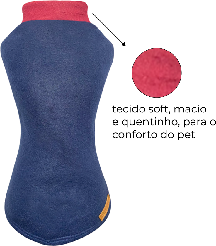 Blusa Básica Fábrica Soft Lisa Azul - Tam. G