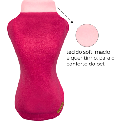 Blusa Básica Fábrica Pet Soft Lisa Rosa