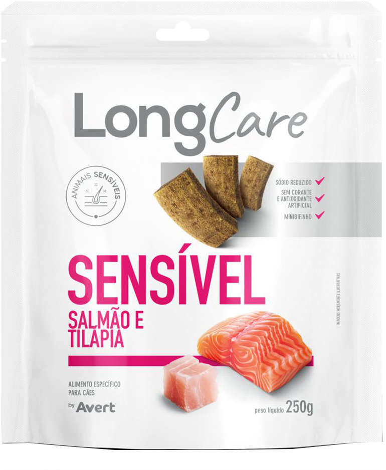 Petisco Funcional Avert LongCare Salmão e Tilápia para Cães - 250g