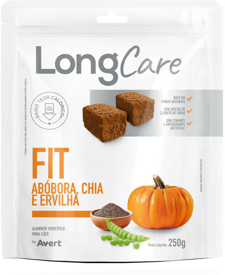 Petisco Funcional Avert LongCare Fit Abóbora Chia e Ervilha para Cães - 250g