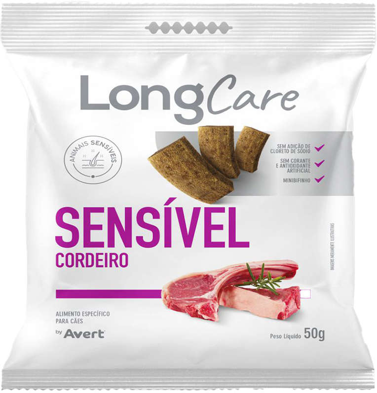 Petisco Funcional Avert LongCare Sensível Cordeiro para Cães - 50g