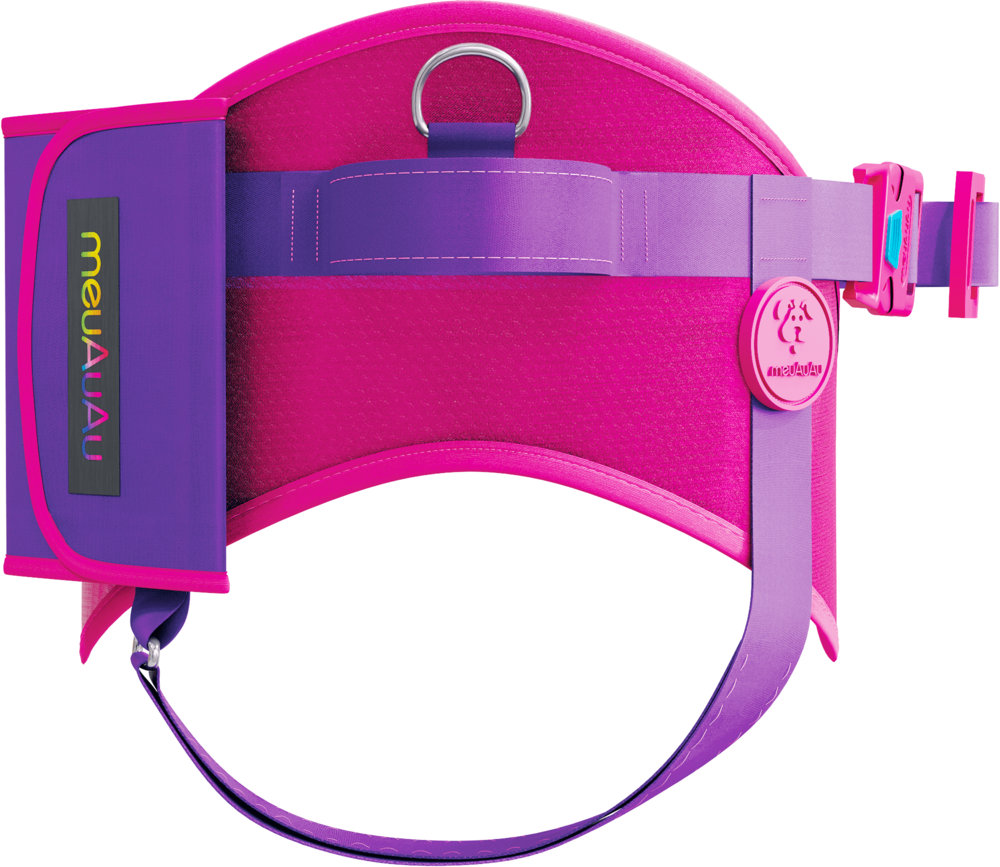 Peitoral meuAuAu Safe New Pink para Cães - Tam. G