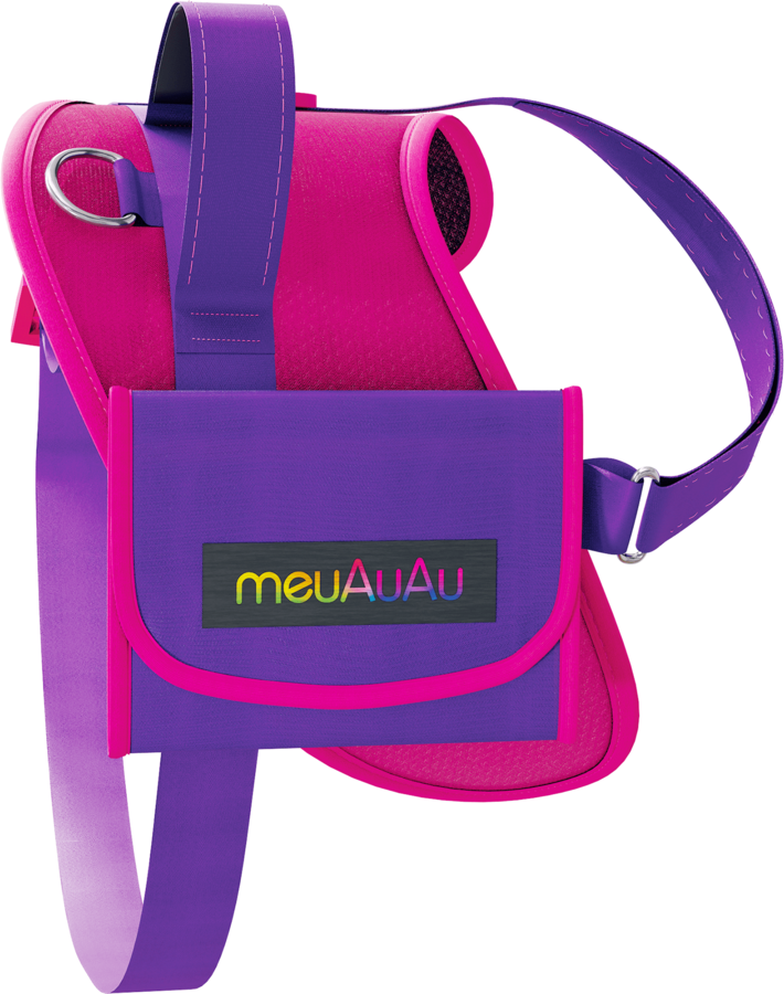 Peitoral meuAuAu Safe New Pink para Cães - Tam. G