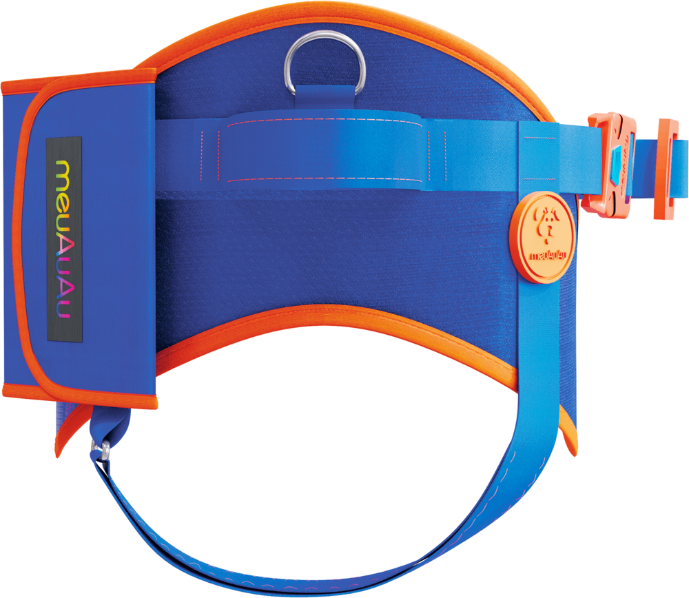Peitoral meuAuAu Safe New Blue para Cães - Tam. M