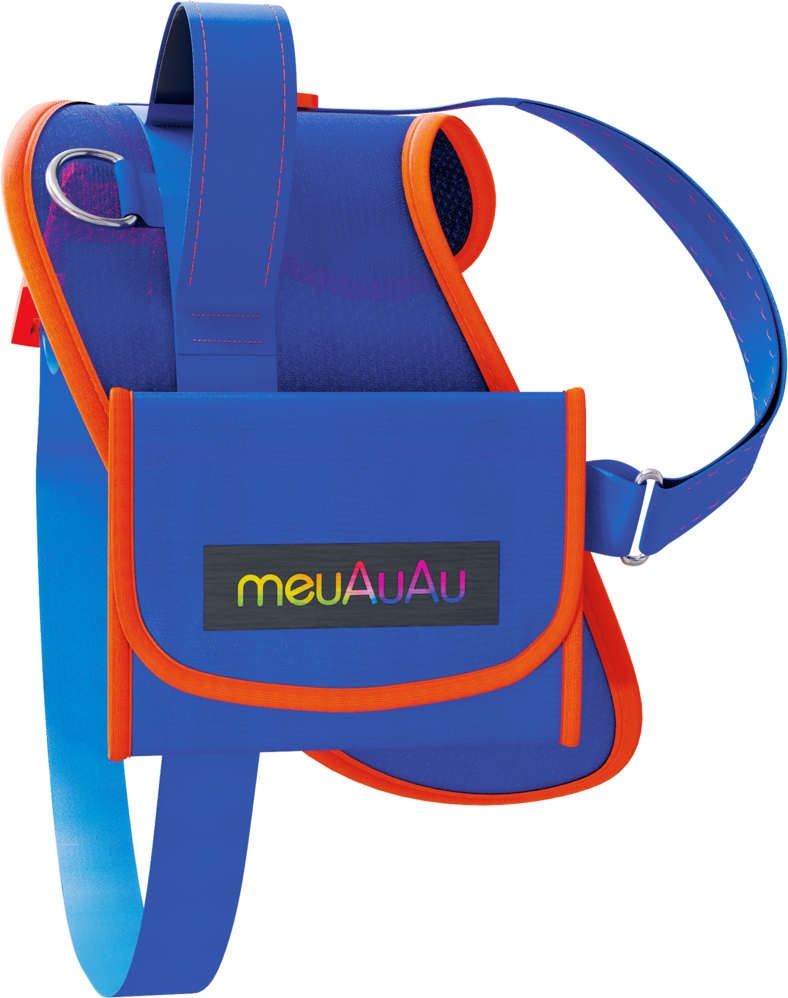 Peitoral meuAuAu Safe New Blue para Cães - Tam. M