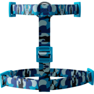 Kit meuAuAu Guia e Peitoral H Armyblue para Cães - Tam. M