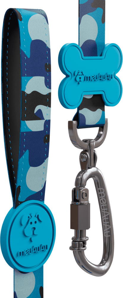 Guia meuAuAu New Armyblue para Cães - Tam. G