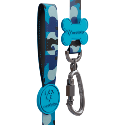 Guia meuAuAu New Armyblue para Cães”