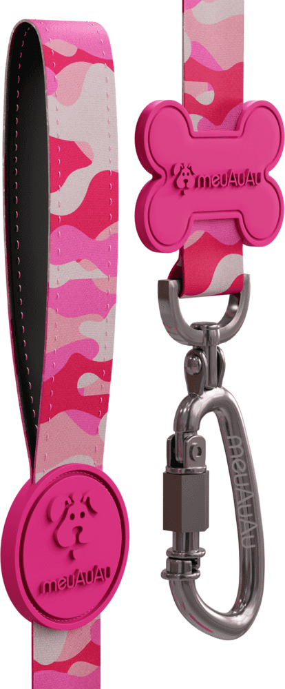 Guia meuAuAu New Armypink para Cães - Tam. G