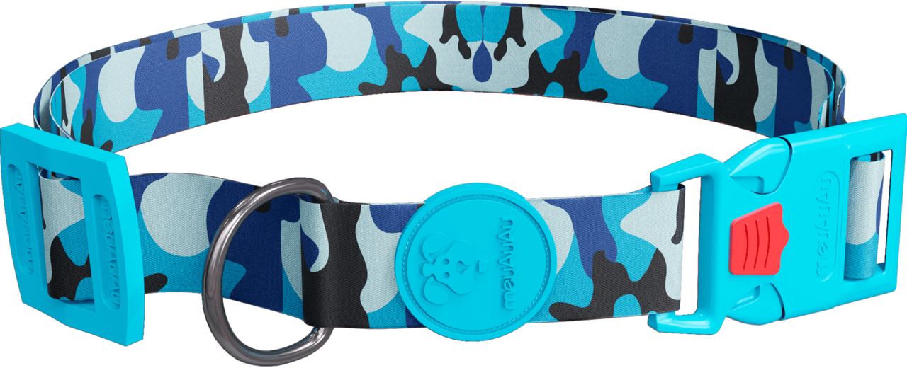 Coleira meuAuAu Armyblue para Cães - Tam. G