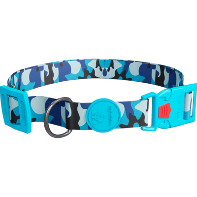 “Coleira meuAuAu Armyblue para Cães”