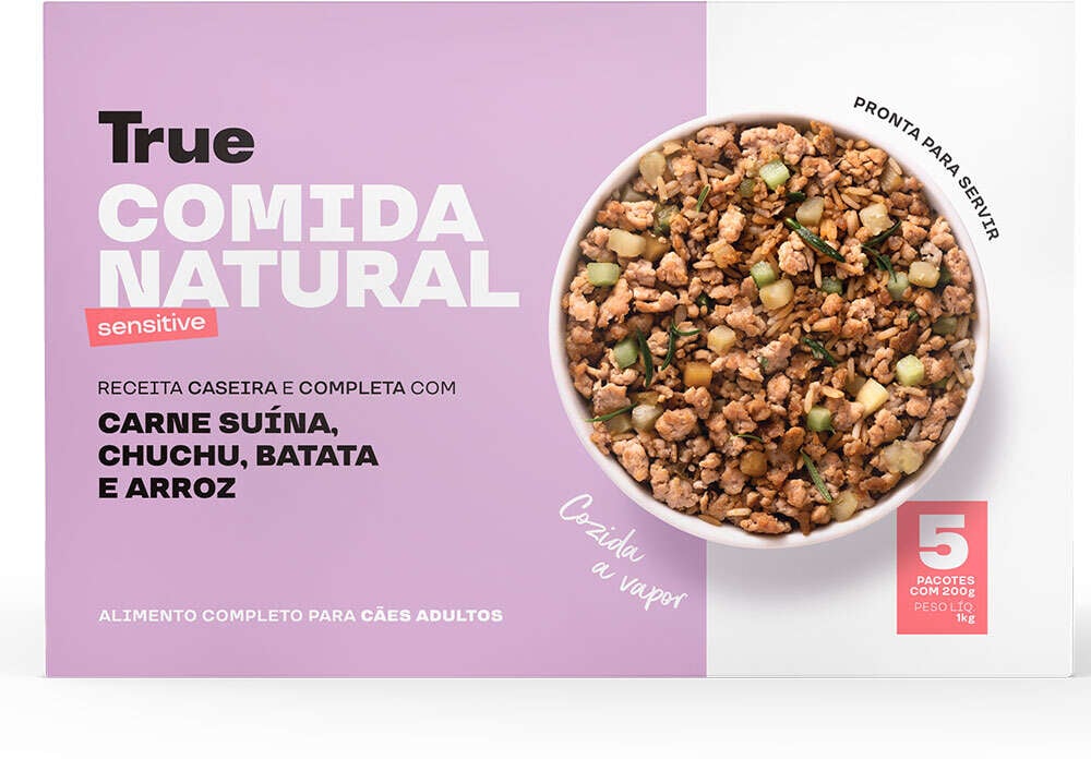 Alimentação Natural True Sensitive Sabor Carne Suína para Cães Adultos - 1kg
