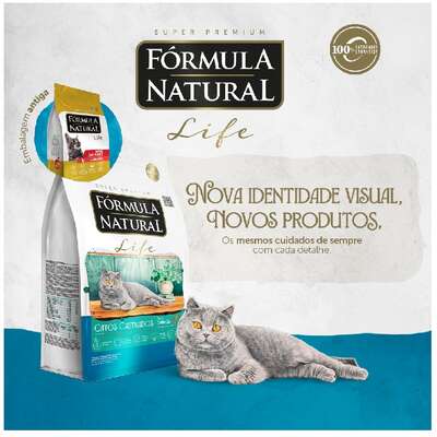 Ração Fórmula Natural Life Sabor Salmão para Gatos Adultos Castrados