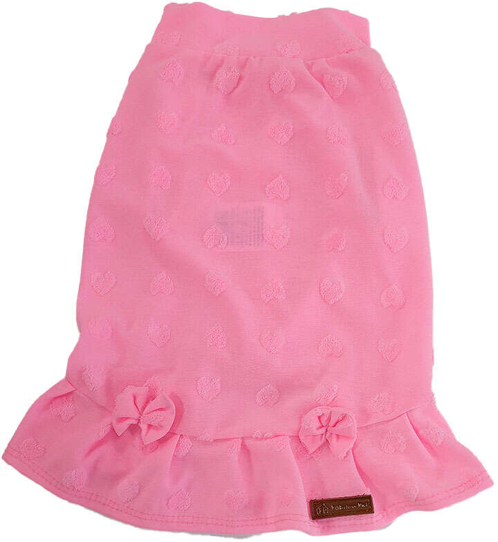 Vestido Fábrica Pet Coração Rosa - Tam. GG