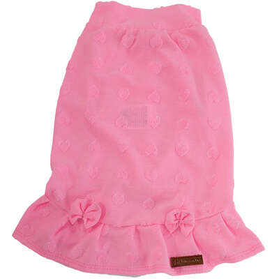 Vestido Fábrica Pet Coração Rosa
