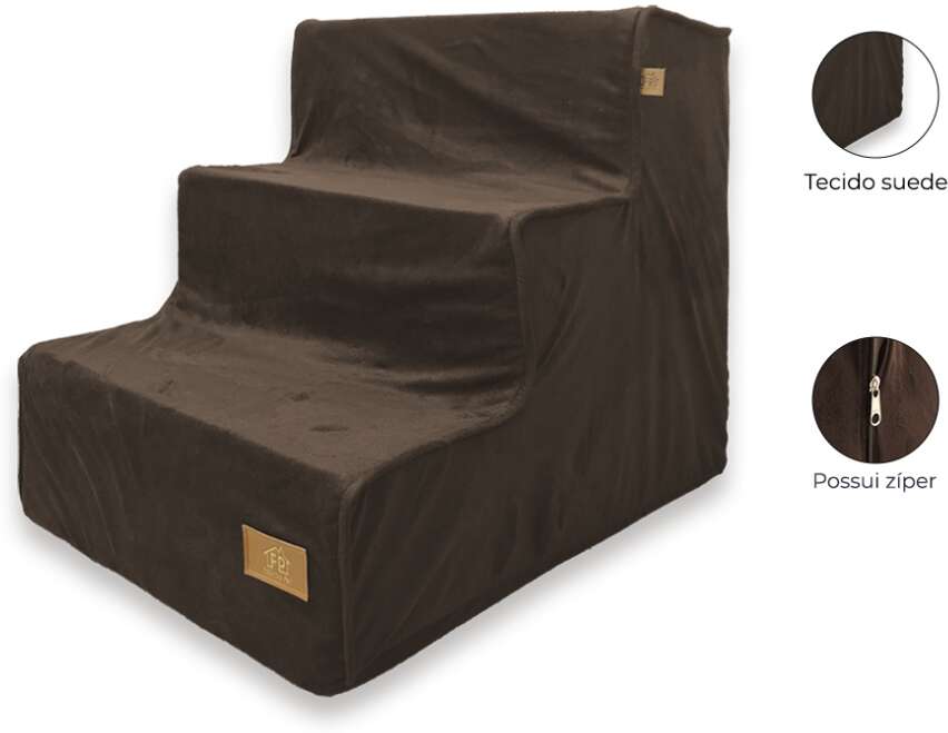 Escada Fabrica Pet Suede - Marrom