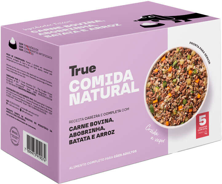 Alimentação Natural True Sabor Carne para Cães Adultos - 1kg