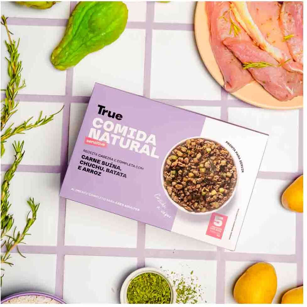 Alimentação Natural True Sensitive Sabor Carne Suína para Cães Adultos - 1kg