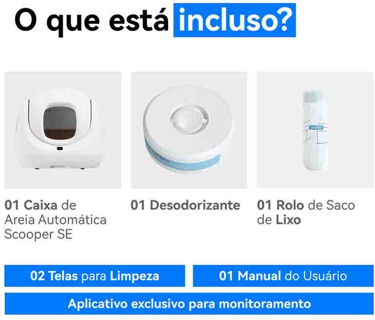 Caixa de Areia Automática Catlink Scooper SE para Gatos - Tam. Único